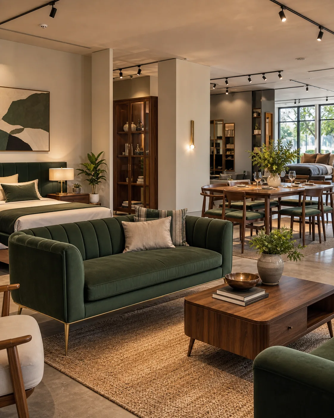 Curated Icon Furniture showroom with sofa dining and bedroom displays in Ahmedabad